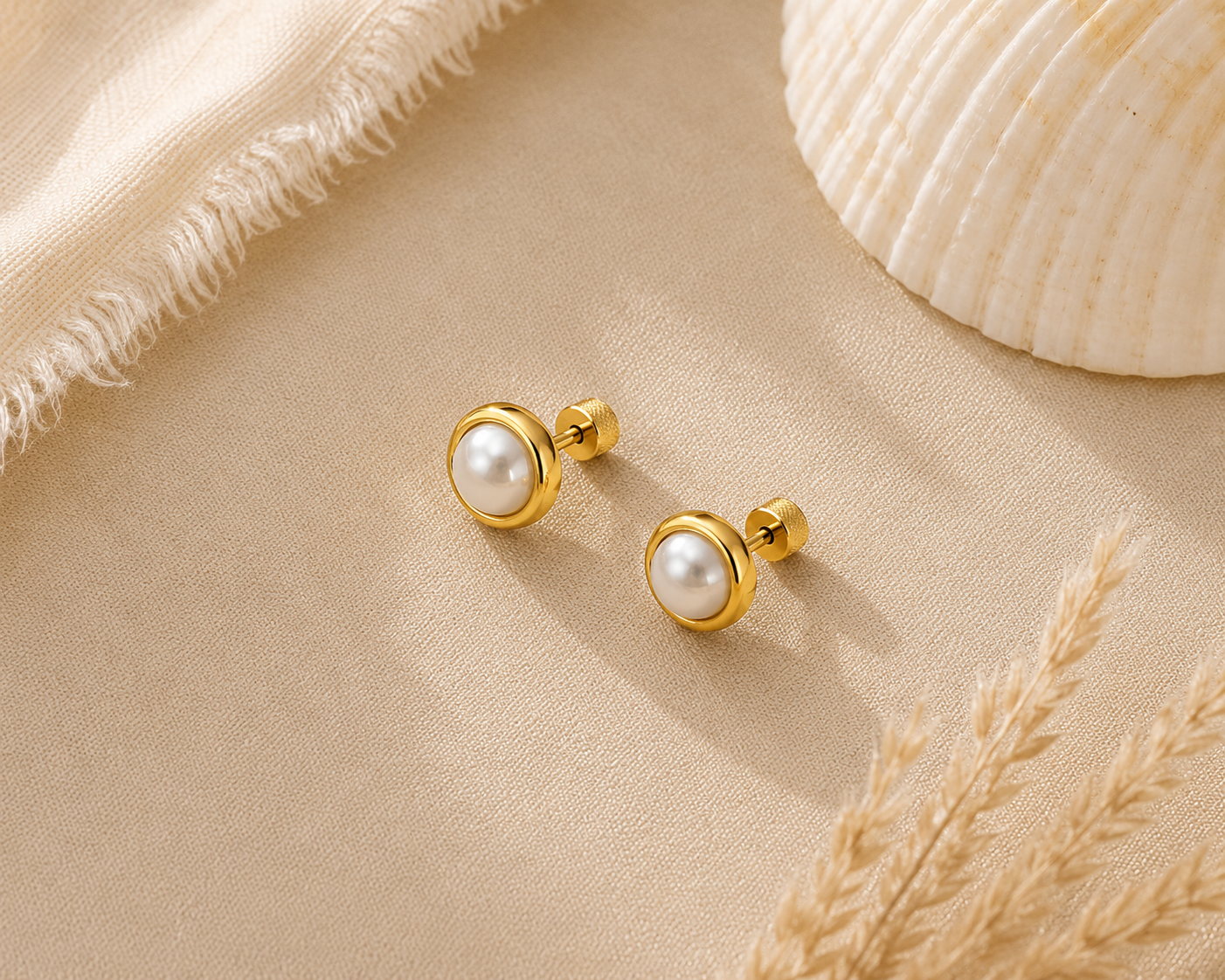 The Beaufort Pearl Stud Earrings