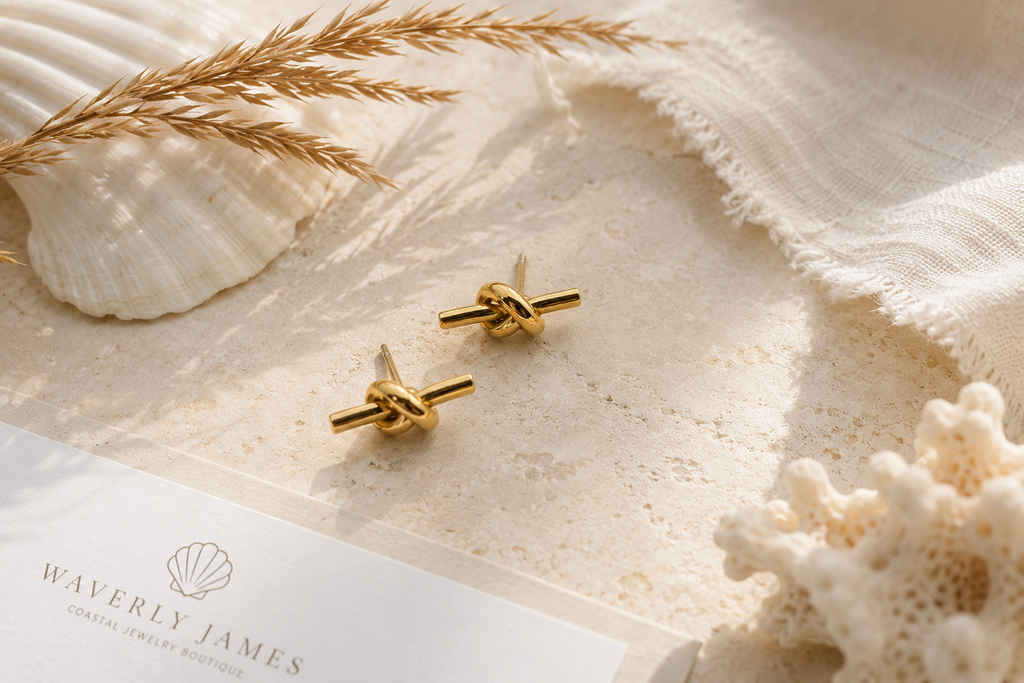 The Tybee Knot Studs by Waverly James