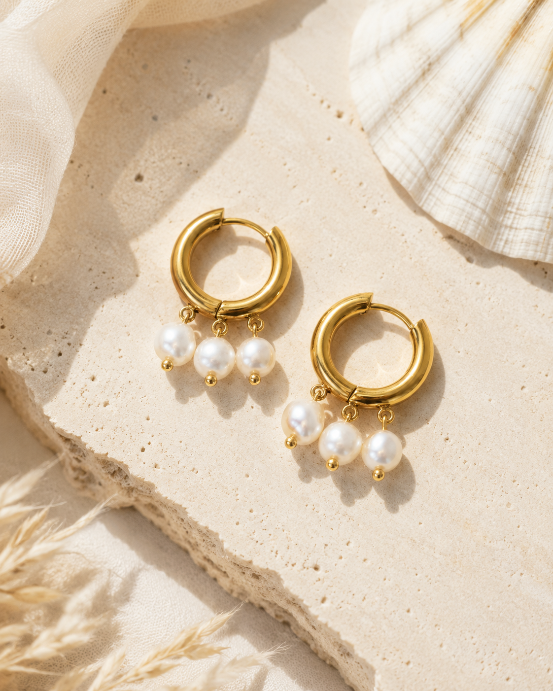The Tybee Pearl Drop Earrings by Waverly James