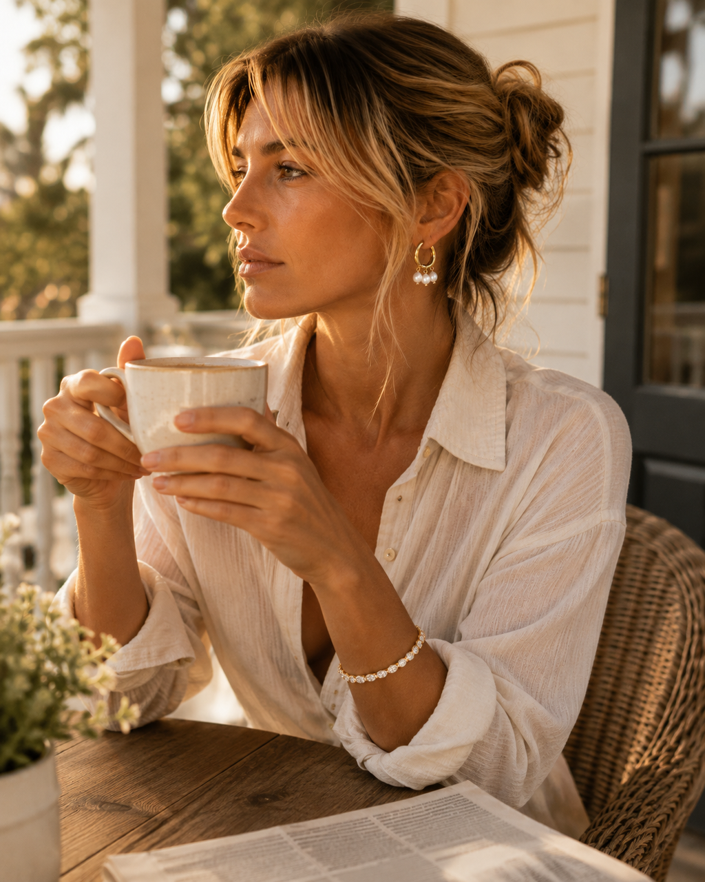 The Tybee Pearl Drop Earrings