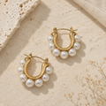 The Beaufort Pearl Hoops by Waverly James