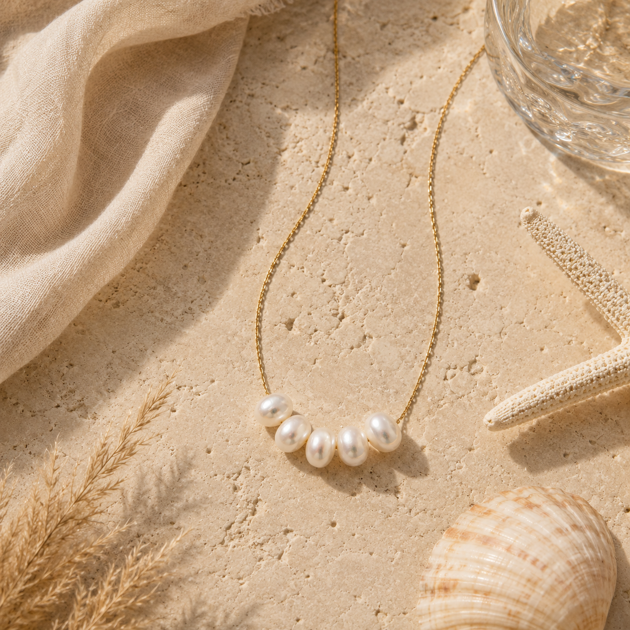 The Edisto Five Pearl Necklace by Waverly James