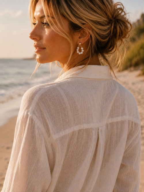 The Amelia Pearl Hoops